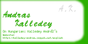 andras kalledey business card